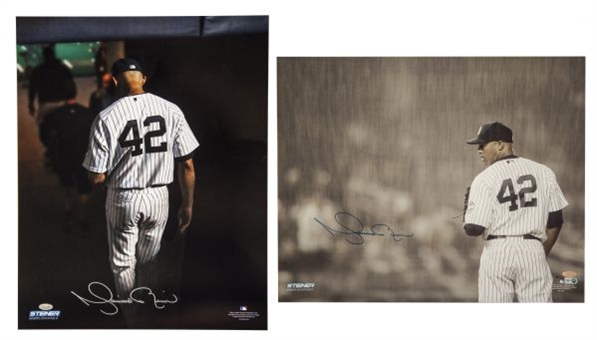 Lot of (2) Mariano Rivera Autographed 16x20 Photos (Steiner)